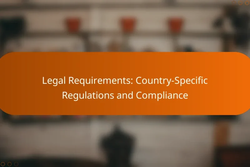 Legal Requirements: Country-Specific Regulations and Compliance