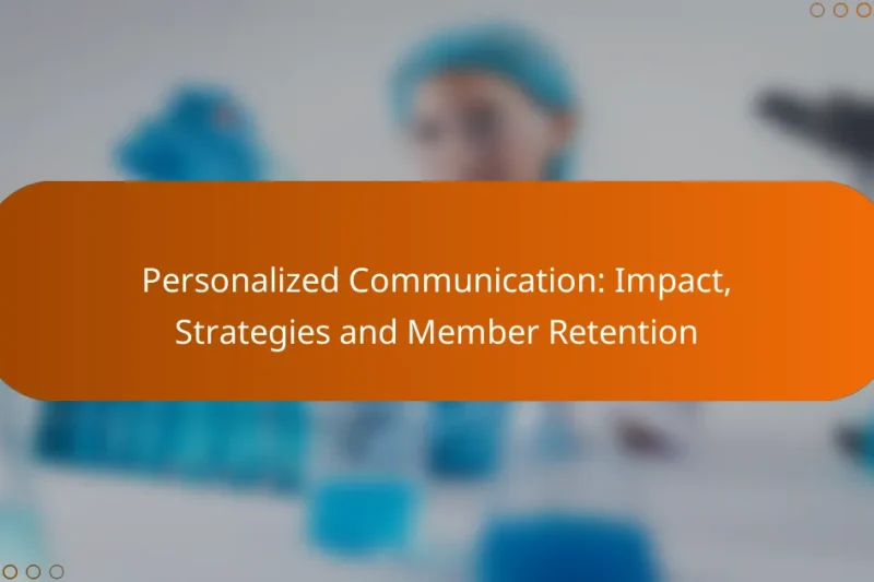 Personalized Communication: Impact, Strategies and Member Retention