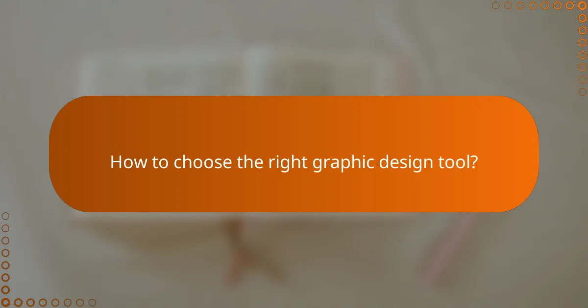 How to choose the right graphic design tool?